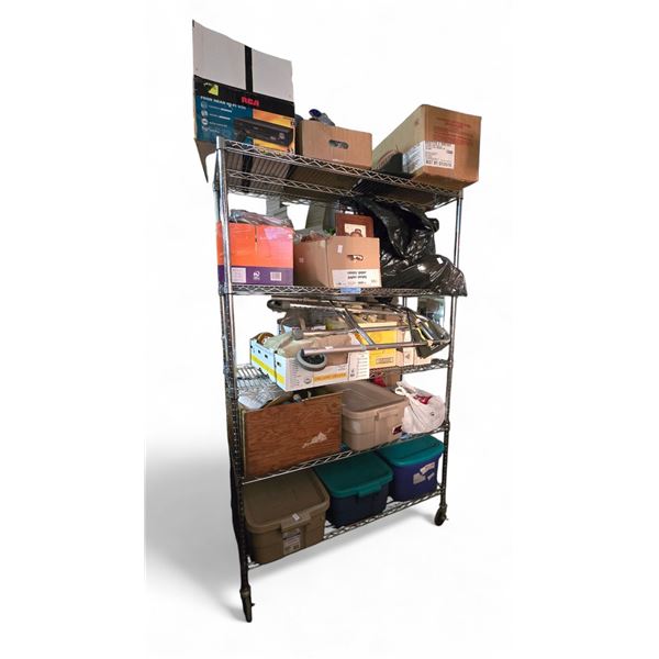 Full Rack of Misc - Dolls, DVD's, Picture, License Plate, Etc. (Rack Not Included)