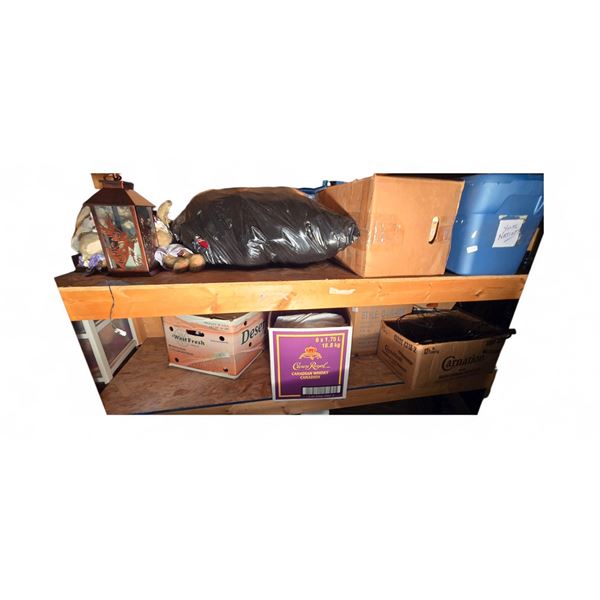 3 Shelves of Bags, Lantern, Teddy Bear, Christmas, Etc.