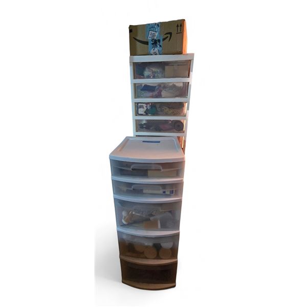 Group of 2x Bins of DIY Supplies - Beads, Bday, Glitter, Etc.