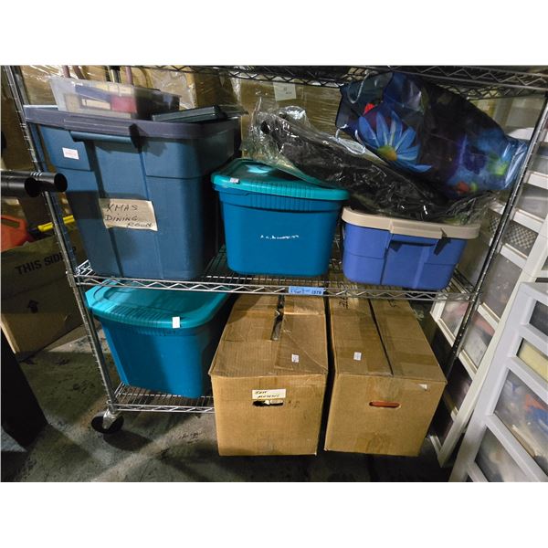 2 Shelves of Misc - Vintage Lighter Boxes, Christmas Decor, Etc.