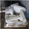 Image 1 : Pallet of Bathroom Fixtures - includes Pedestal Sink/Toilets & More