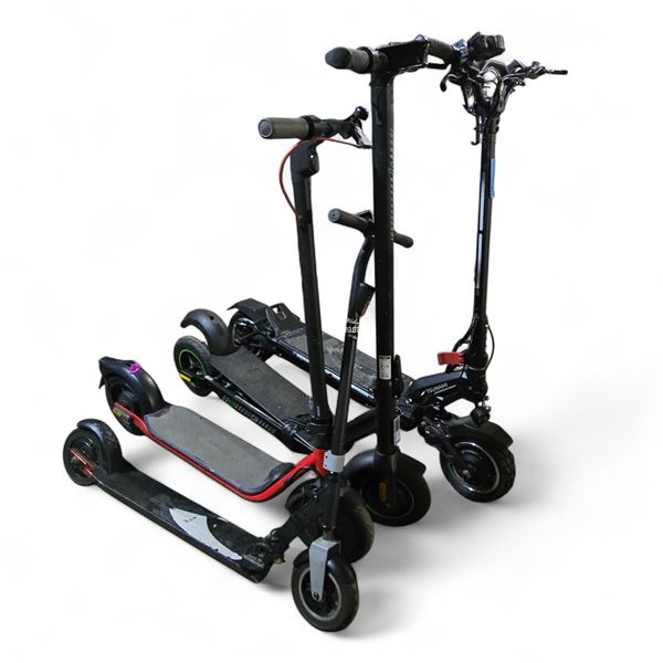 Group of 4x Various Electric Scooters (Untested)