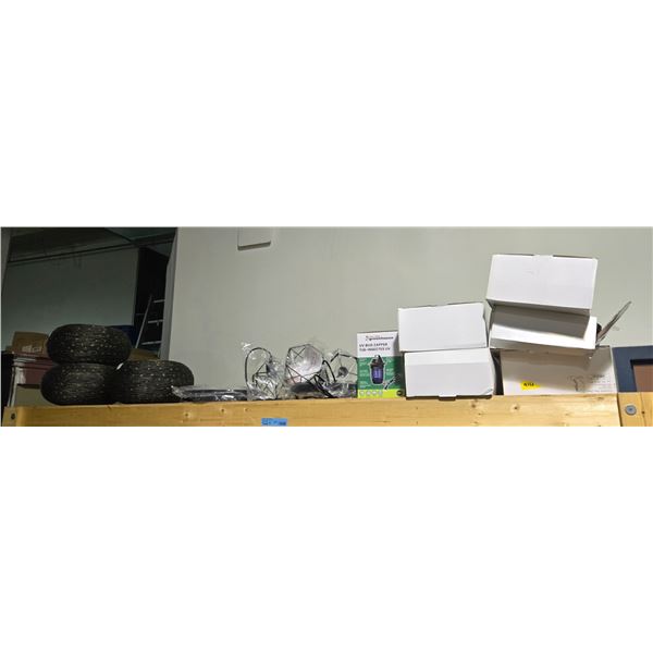 Group of Misc - Baskets, UV Bug Zapper, Hanging Lights, Etc.