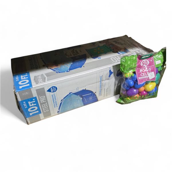 Group of Misc - 10ft Pool, Hose Storage, Etc.