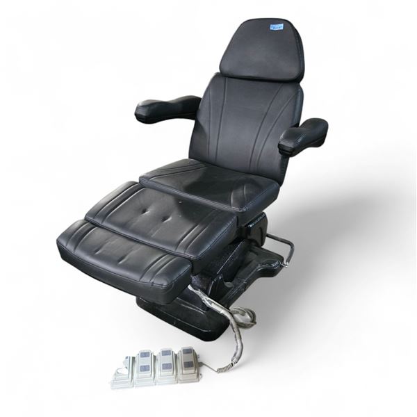 Black Vinyl Medical / Treatment Table with Adjustable Cushion