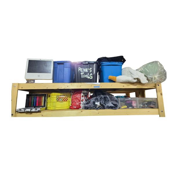 Group of Misc - Vintage Mac, Stuffed Animals, Totes of Misc, Etc.