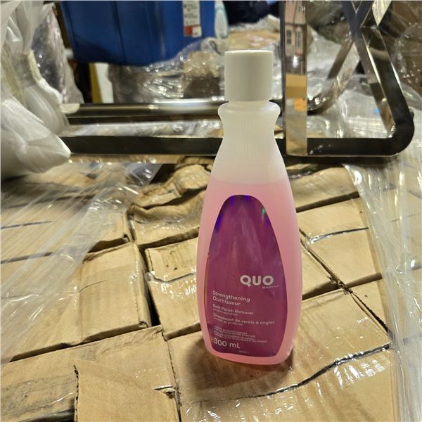 Pallet of QUO Strengthening Pink Nail Polish Remover