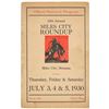 Image 1 : Ca. 1930 Miles City, Montana Roundup Rodeo Program
