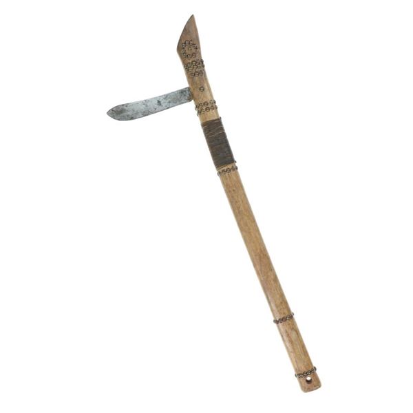 19thc. Yankton Sioux Knife Blade Gunstock War Club