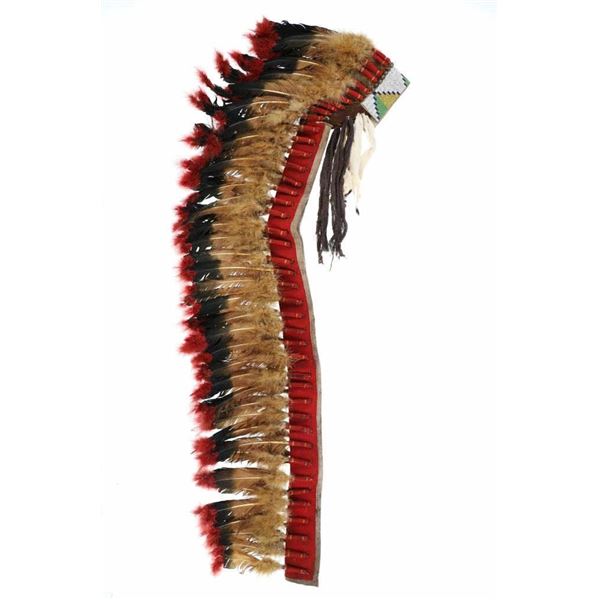 Early Cheyenne Feathered War Bonnet Headdress