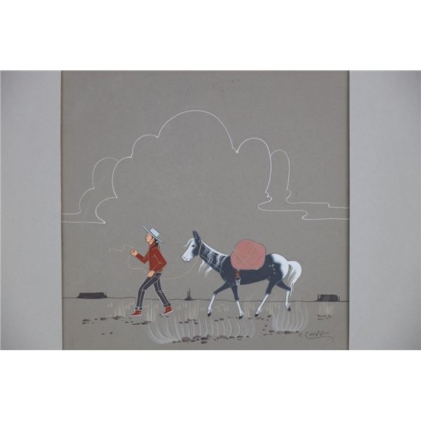 Robert Chee (Navajo, 1938-1972) Original Gouache