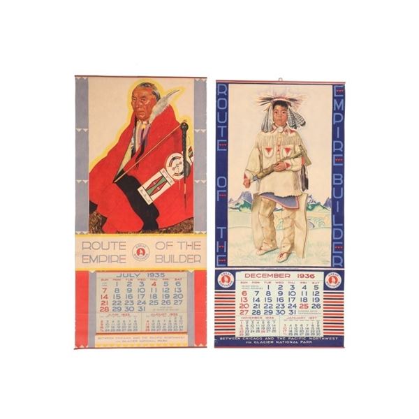 Winold Reiss GNRR Blackfeet Calendars 1935 & 1936