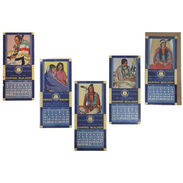 1931 Great Northern Railway W. Reiss Calendars (5)