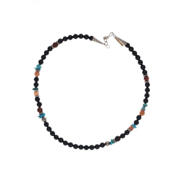 Navajo Tommy Singer Sterling Multi-stone Necklace