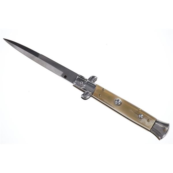 Italian Stiletto Switchblade Knife W/ Horn Handle