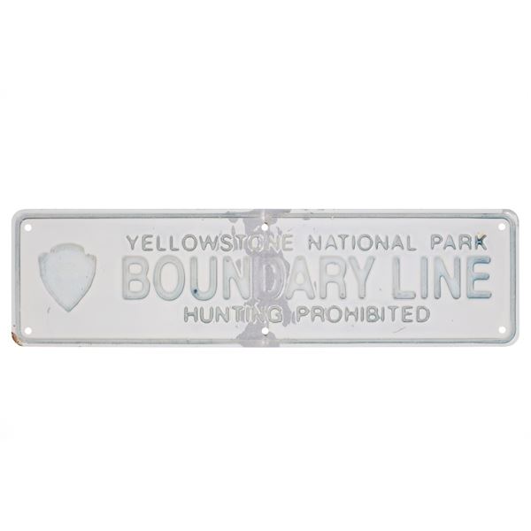 Ca. 1930's Yellowstone National Park Boundary Sign