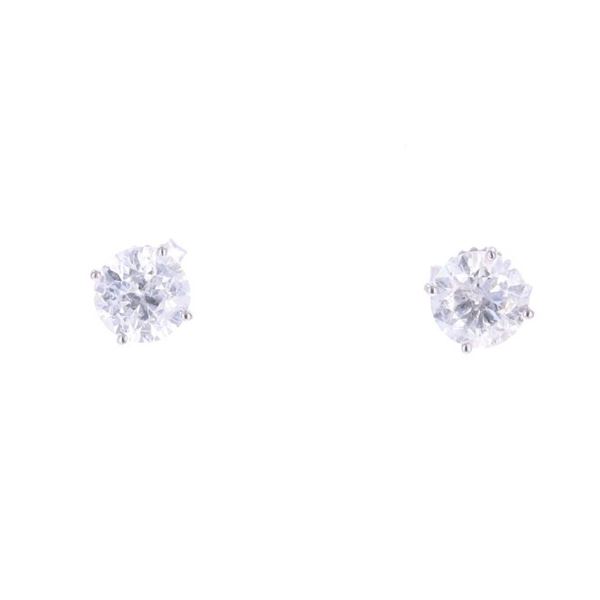 3.10ct Brilliant Diamond & 14k White Gold Earrings