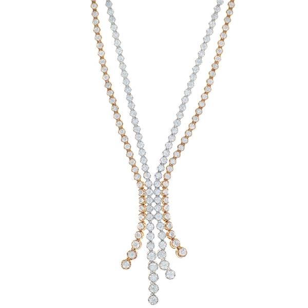 Elegant Designer 9.43 cts. Diamond 18K Necklace