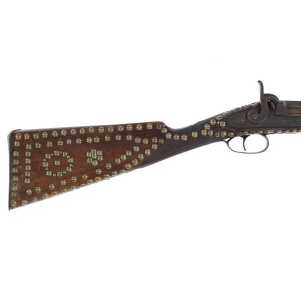 Early Eastern Woodlands Old Brass Tacked Rifle