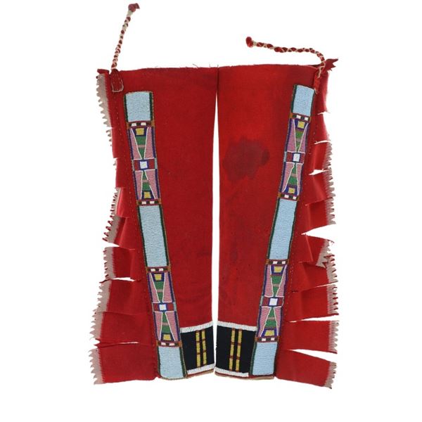 ca. 1870-1880 Crow Apsáalooke Beaded Leggings