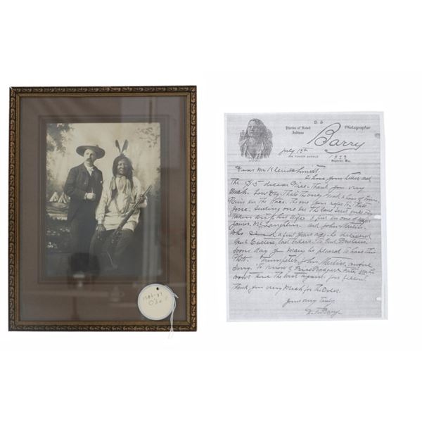 Rare D. F. Barry & Rain-in-the-Face Photograph