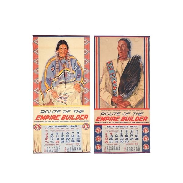 GNRR Winold Reiss "Empire Builder" Calendars (2)