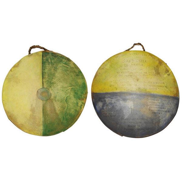 Sand Creek Massacre Memorial Drum c. 1904 RARE