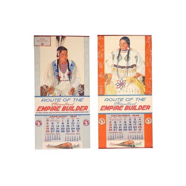 Great Northern Railroad Calendars 1947 & 1948