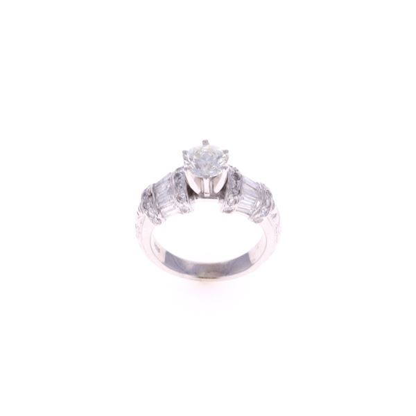 Elegant VS2 Diamond 2.00 cts. 18K White Gold Ring