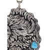 Image 4 : Navajo R. Singer Sterling Silver Buffalo Pendant