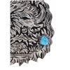 Image 5 : Navajo R. Singer Sterling Silver Buffalo Pendant