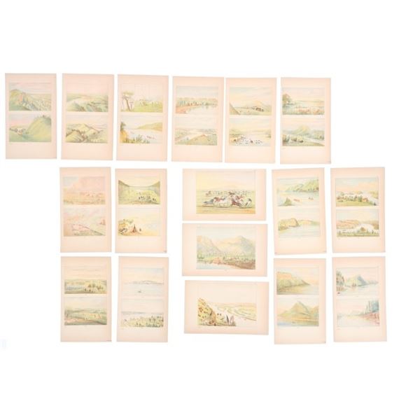 George Catlin Hand Tinted Native American Etchings