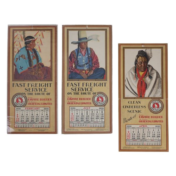 1930 Great Northern RR Calendars Winold Reiss