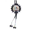 Image 1 : Zuni Pauline Lonjose Sterling Inlay Sunface Bolo