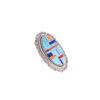 Image 8 : Navajo Diné Becenti Sterling Fine Inlay Ring