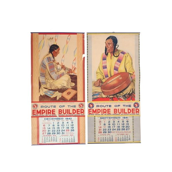 Winold Reiss GNRR "Blackfeet" Calendars 1941-1942