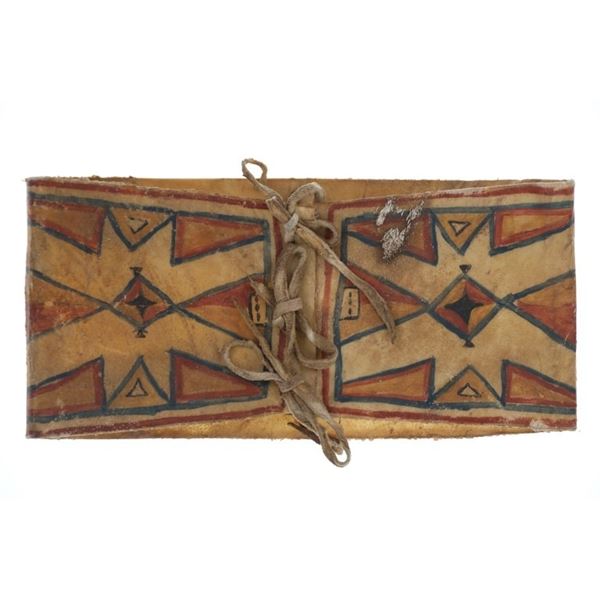 19th-C. Blackfeet Chief Little Dog Parfleche Env.