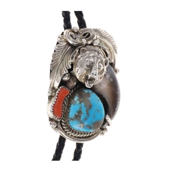 Michael Thomas Jr. (Navajo, 20th C.) Grizzly Bolo