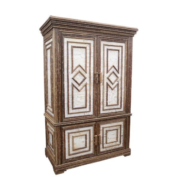 La Lune Collection Rustic White Birch TV Armoire