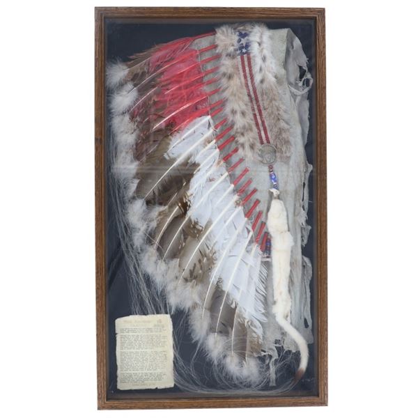 Cherokee Beaded Feathered Headdress Jeff Bluewater