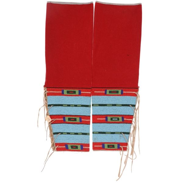 Ca. 1890 Crow Apsaalooke Beaded Men's Leggings