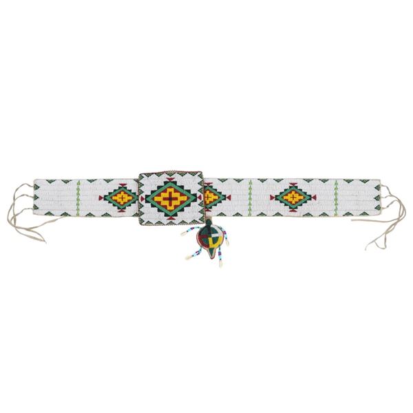 Fort Peck Assiniboine Fully Beaded Belt & Buckle