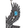 Image 3 : Navajo R. Singer Sterling Silver Turquoise Pendant