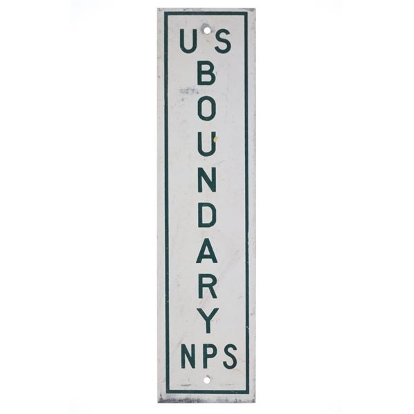 Vintage Yellowstone NPS Boundary Sign