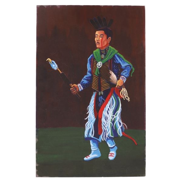 Osage Dancer Painting Attributed To Joe Don Brave