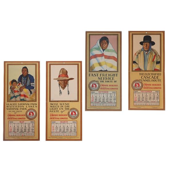 1930 Great Northern RR Calendars Winold Reiss