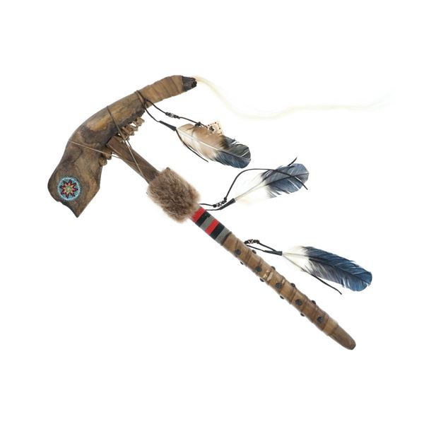 Chippewa / Cree Many Trails Buffalo Jaw War Club