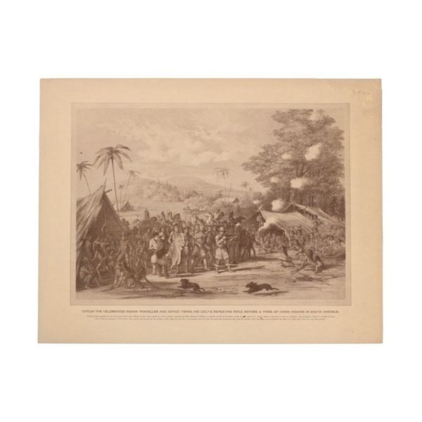 George Catlin "Indian Traveler" J.M. Gahey Litho