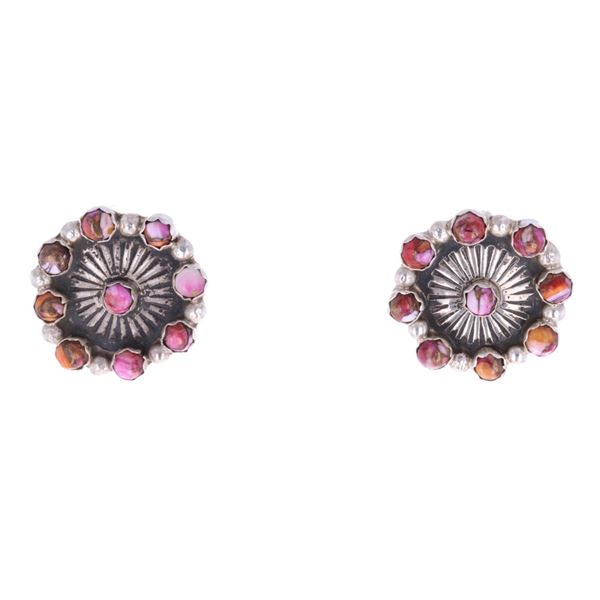 Navajo Clayton Tsosie Sterling MultiStone Earrings