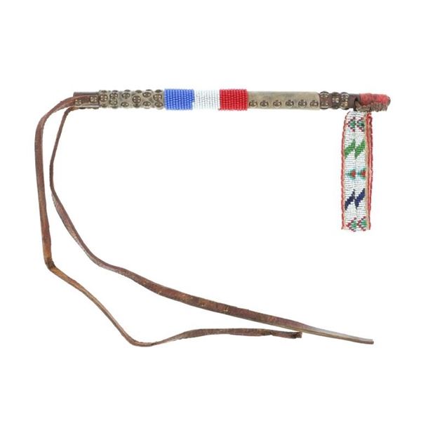 Mid-1900 Brule Sioux Beaded Riding Crop Quirt